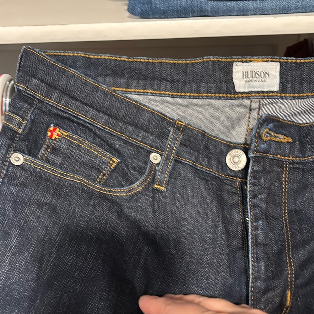 Hudson dark was straight leg Jean